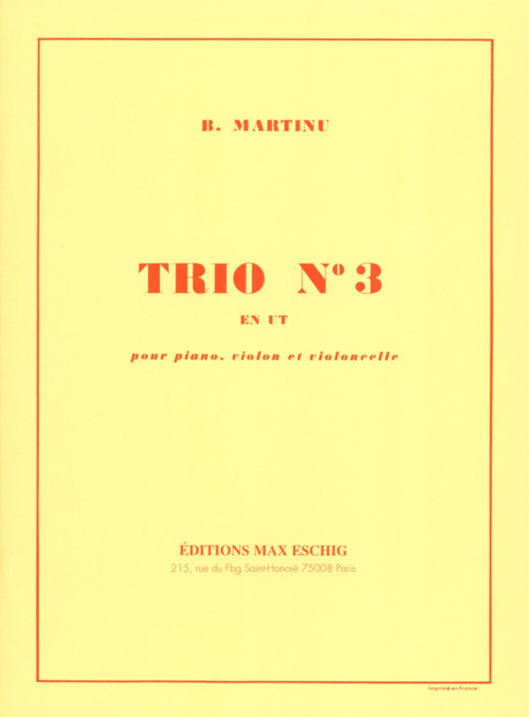 Trio No. 3 En Ut Vl-Vlc-Piano (1951)